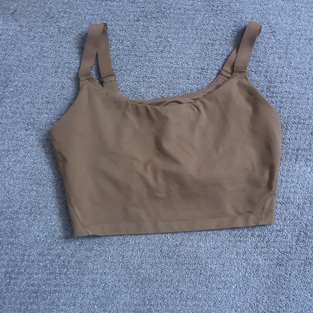 Aerie Tan Fitted Crop Tank Top